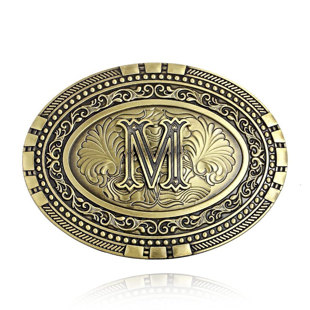 8165 Western cowboy belt buckle initials ABCDEF TO Z 's novelty upgraded